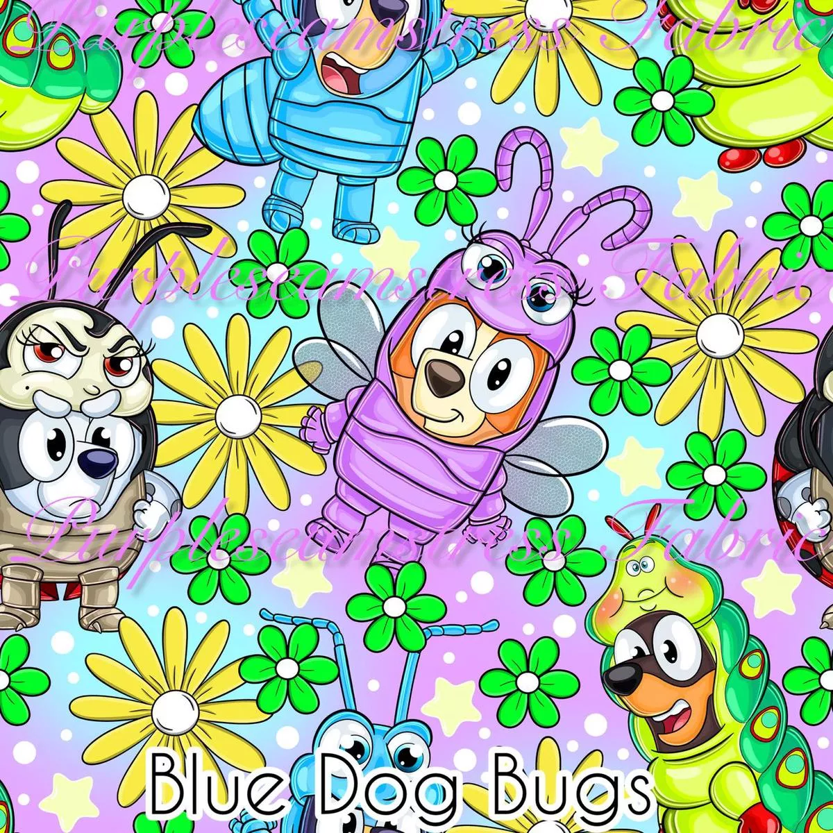 Blue Dog BugsFabric
