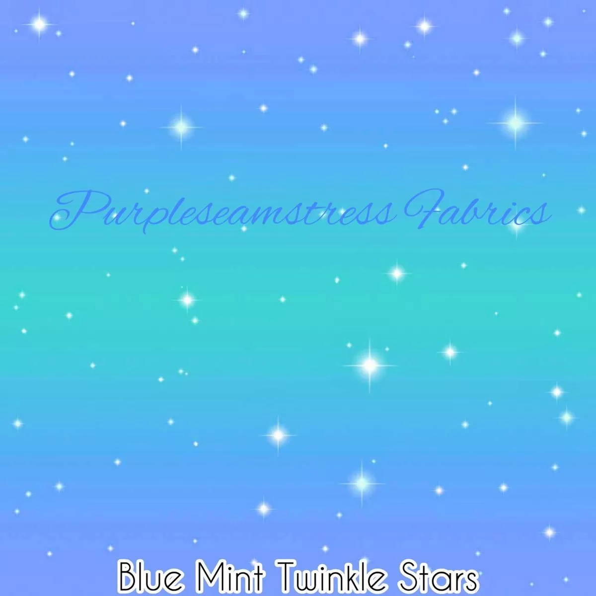 Blue Mint Twinkle StarsFabric