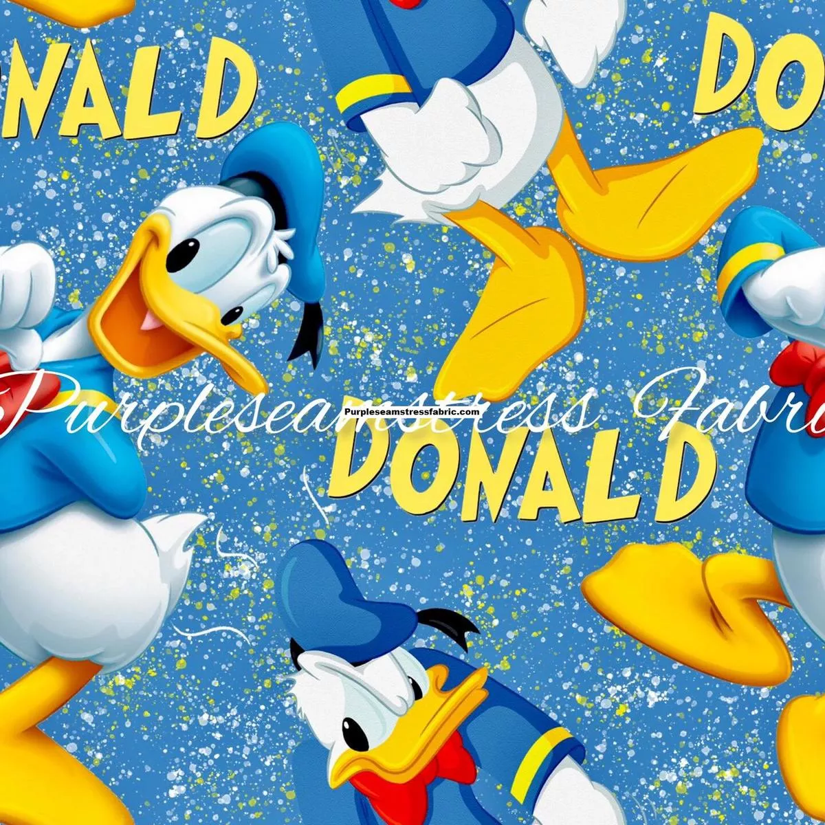 Blue Splatter DuckFabric