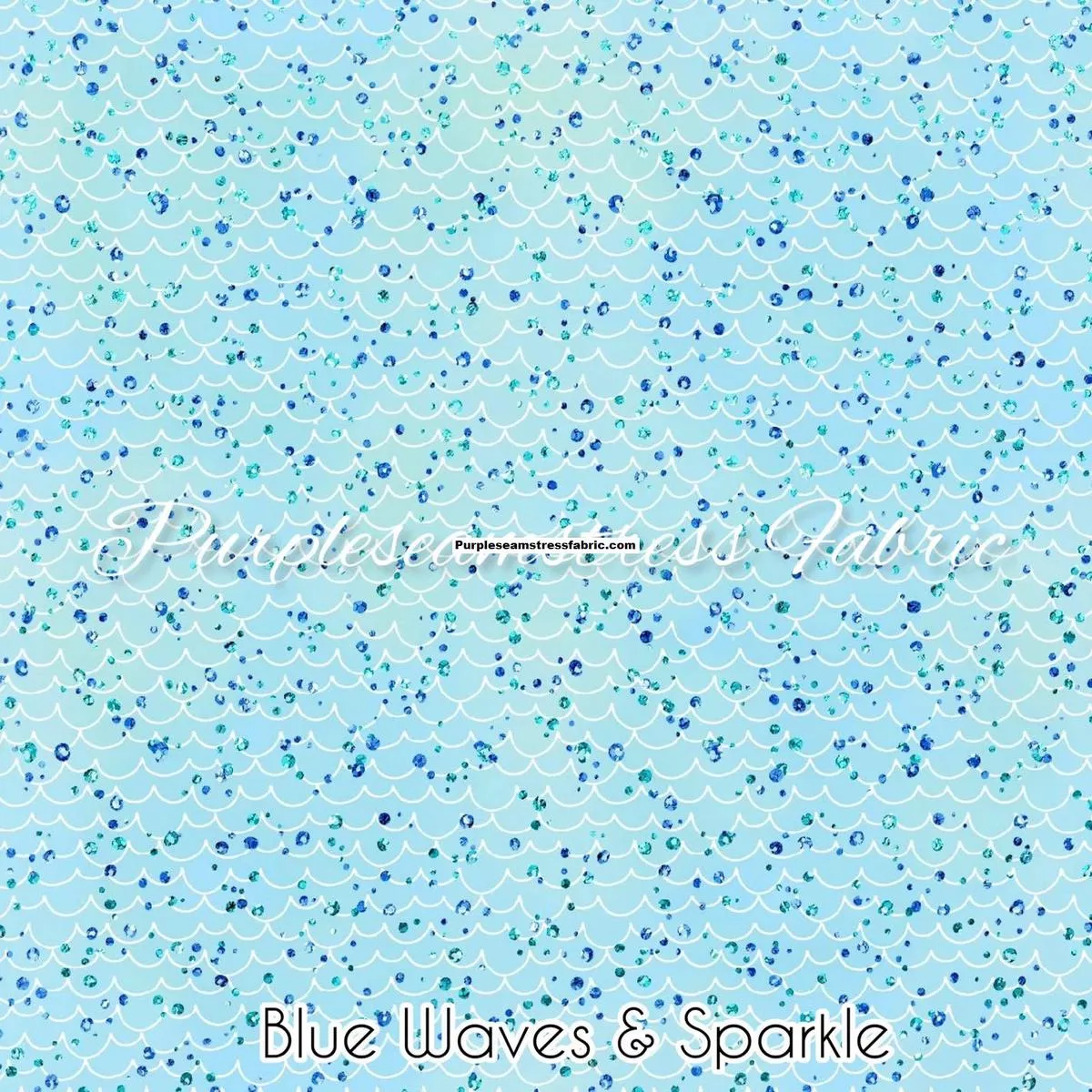 Blue Waves & SparklesFabri…