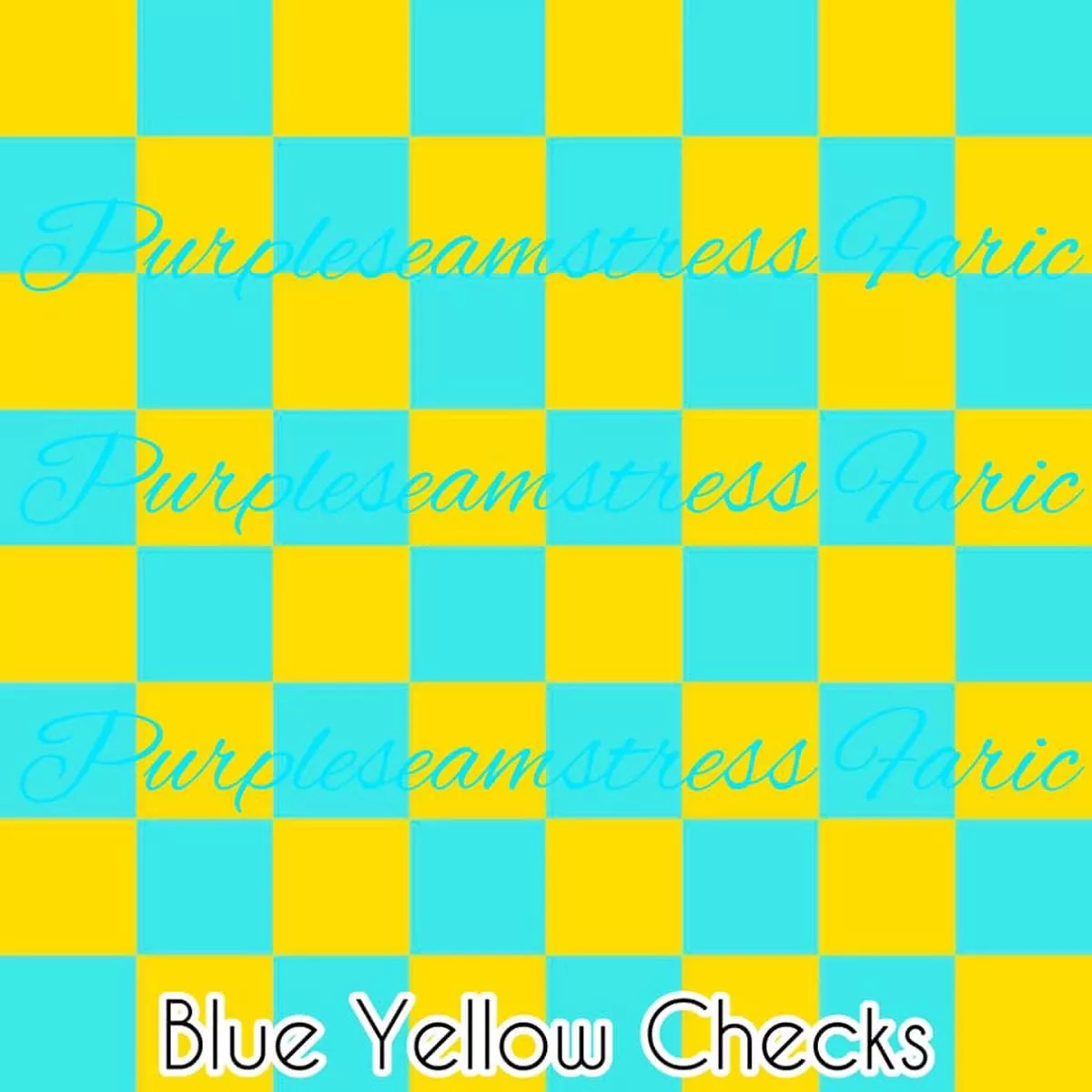Blue Yellow ChecksFabric