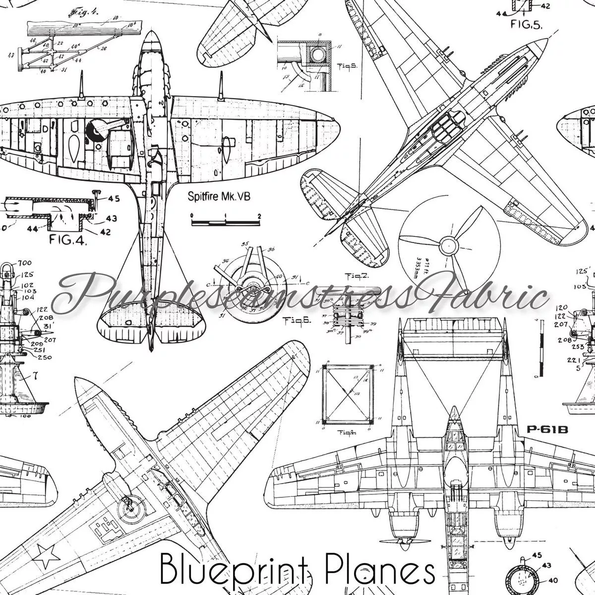 Blueprint PlanesFabric