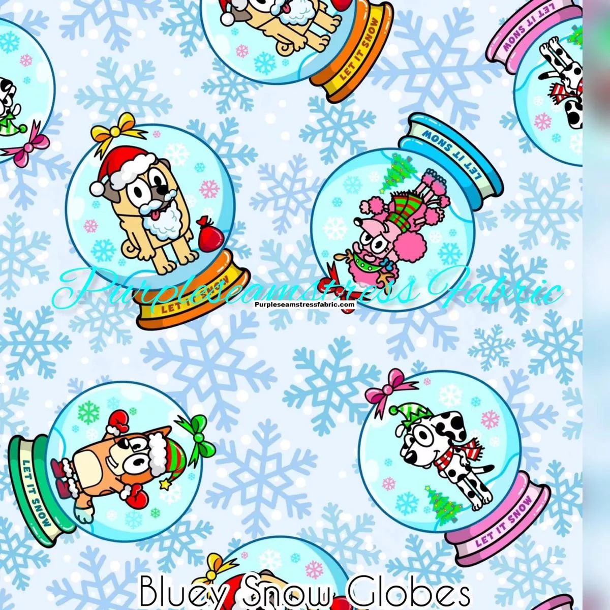 Bluey Snow GlobesFabric