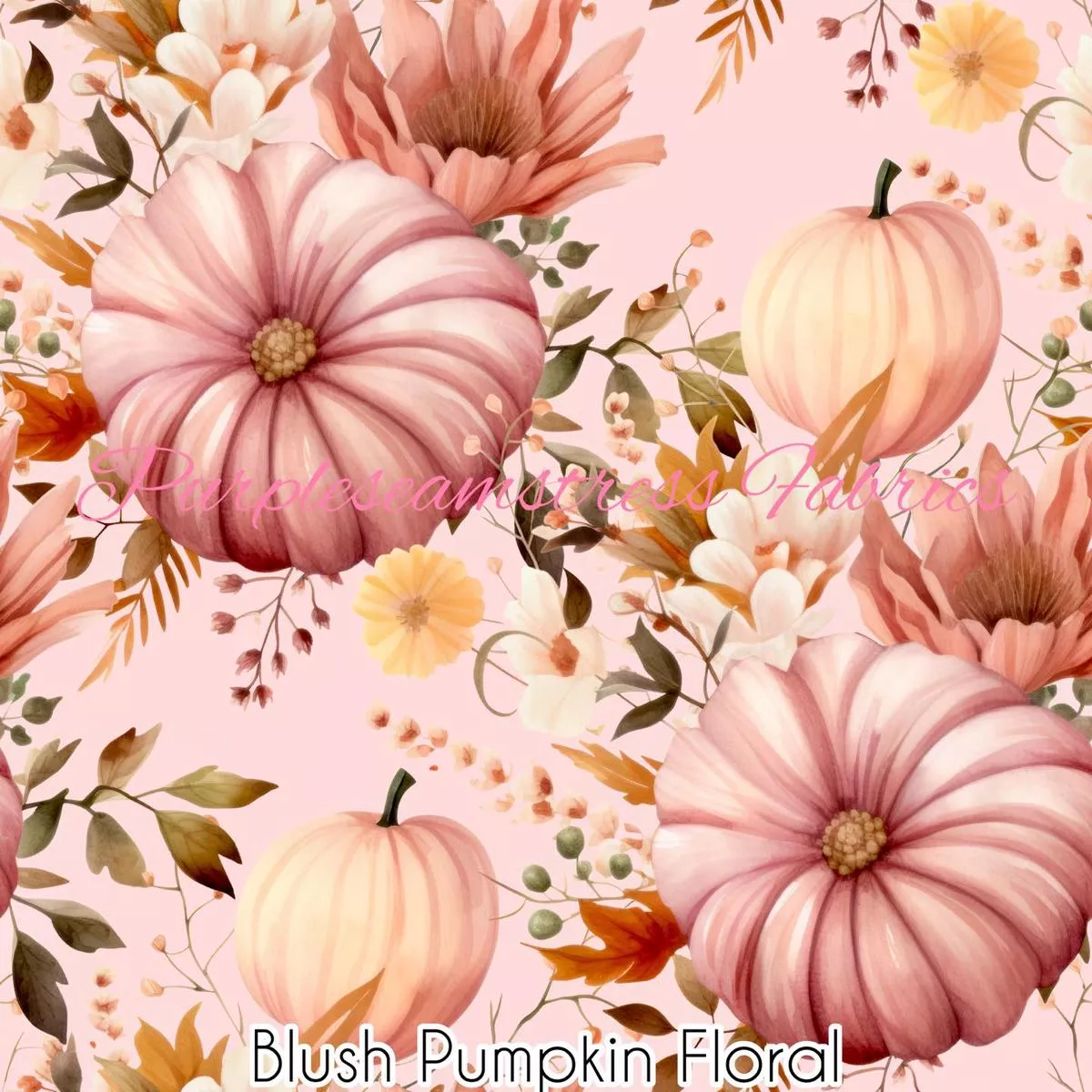 Blush Pumpkin FloralFabric