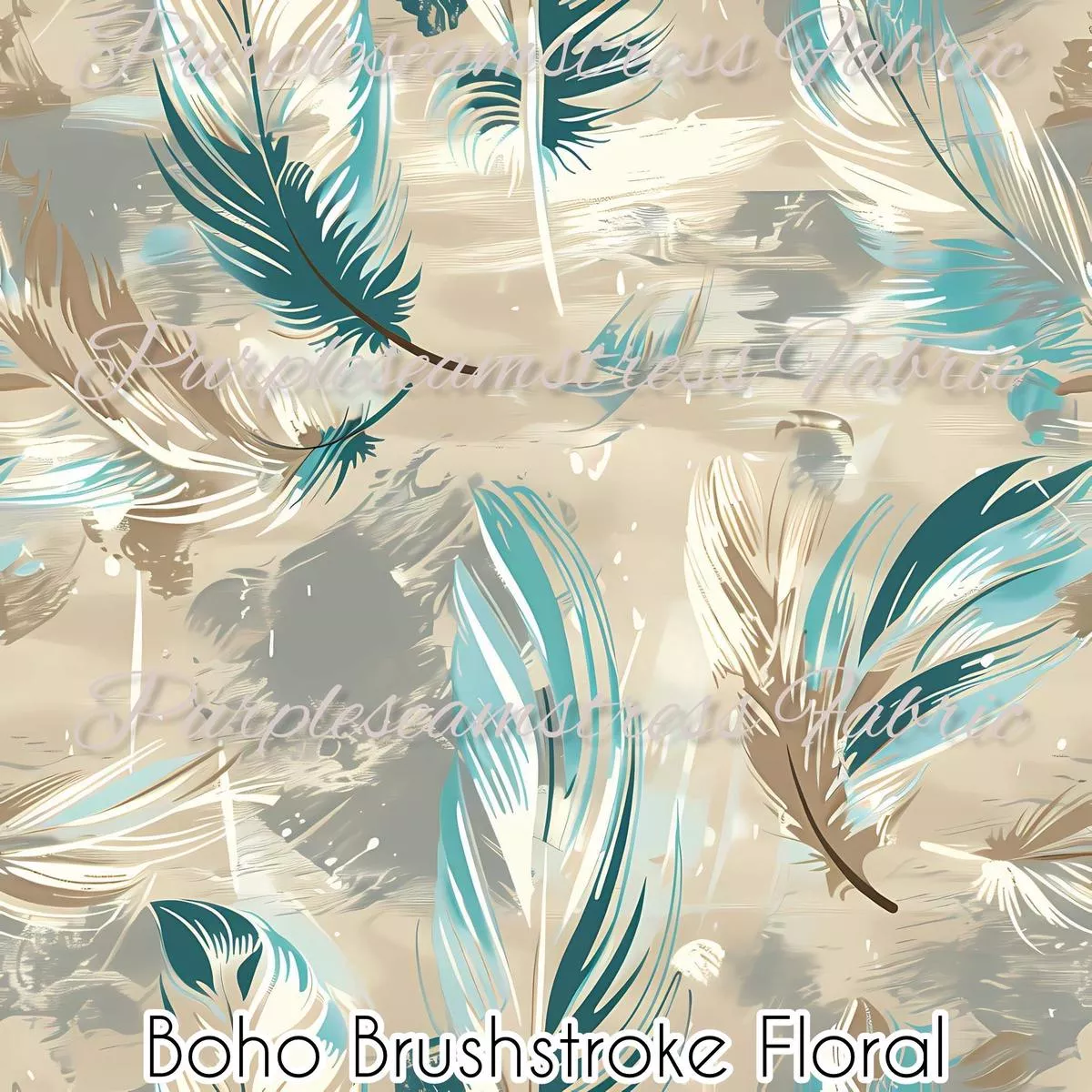 Boho Brushstroke FloralFabric