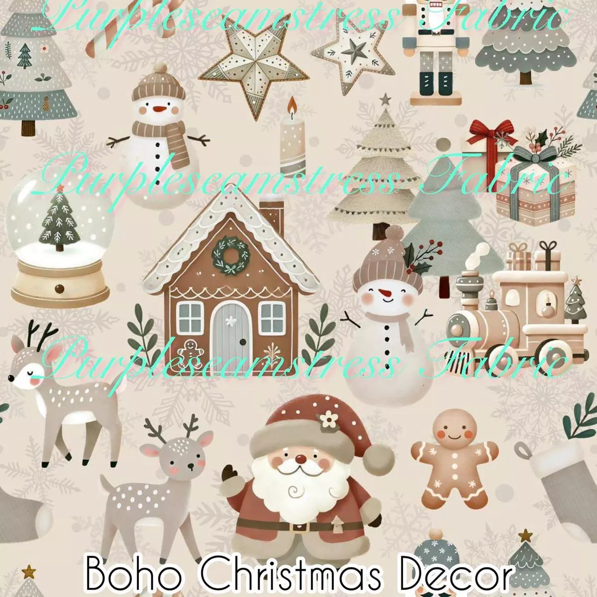 Boho Christmas DecorFabric