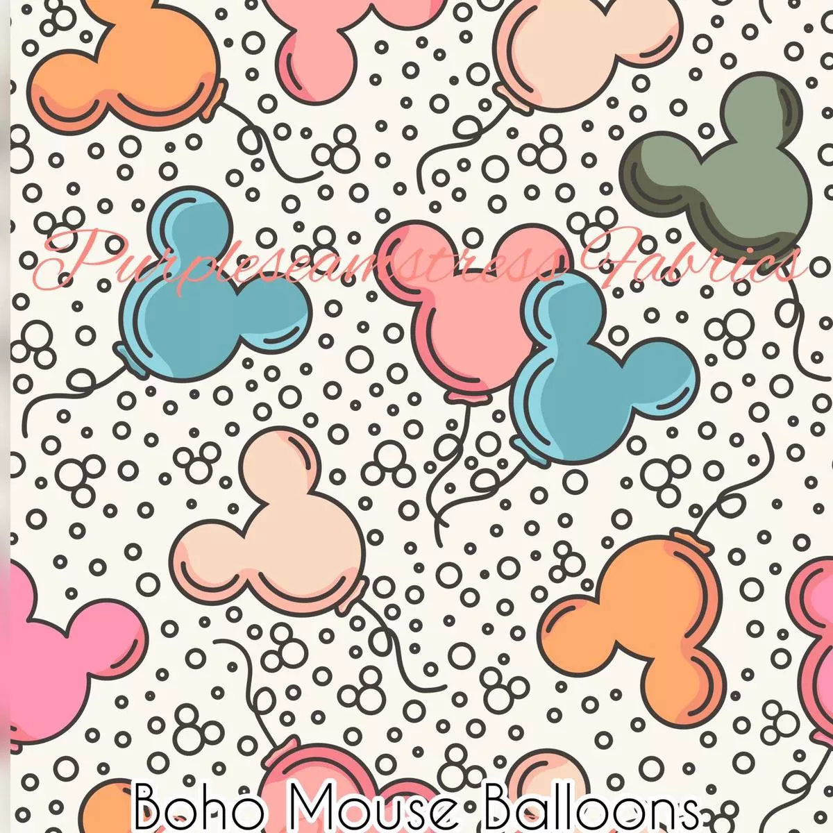Boho Mouse BalloonsFabric