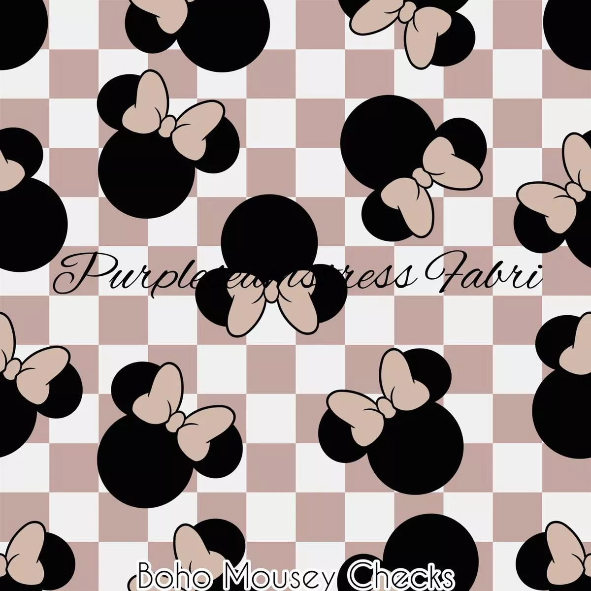 Boho Mousey & Bows Checkered …