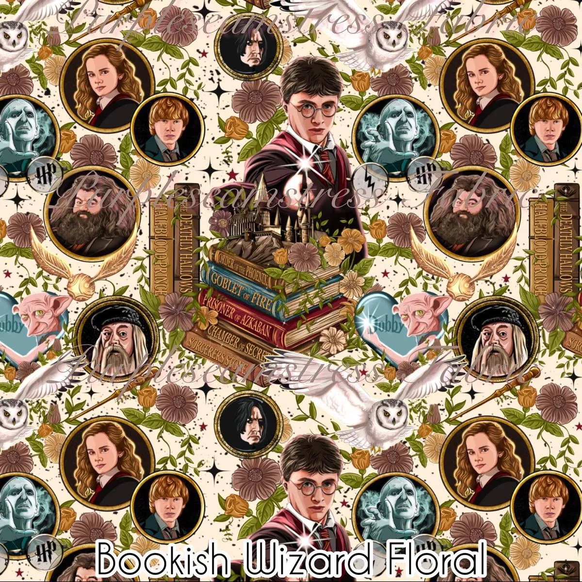 Bookish Wizard FloralFabric