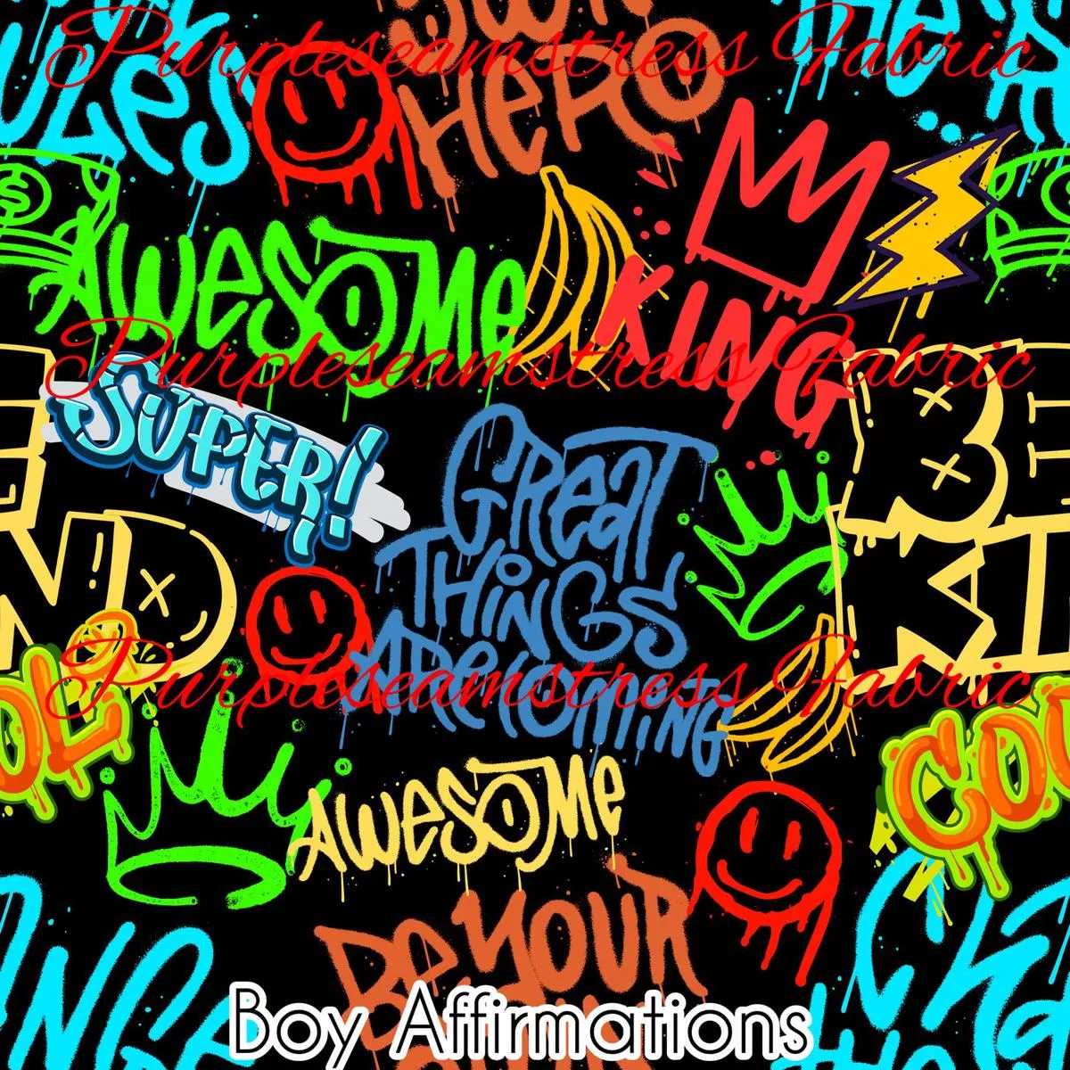 Boy AffirmationsFabric