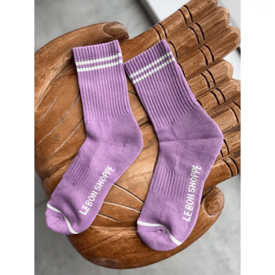 Boyfriend Socks/ Grape