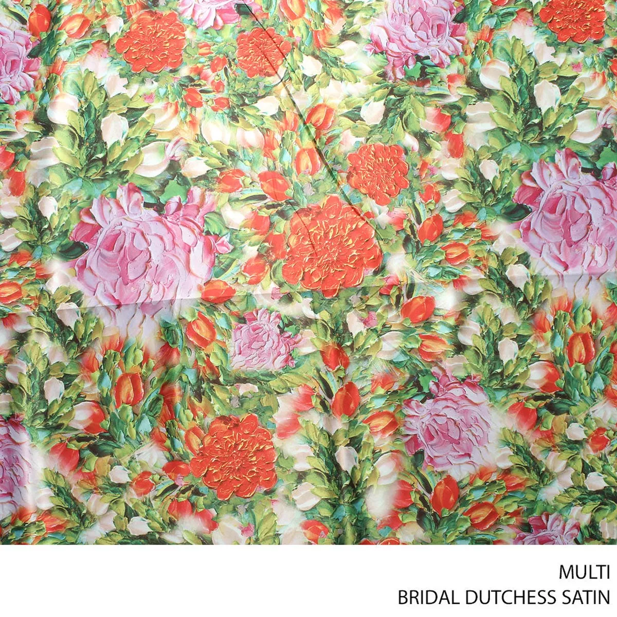 BRIDAL DUTCHESS SATIN PTD FABRIC MULTI