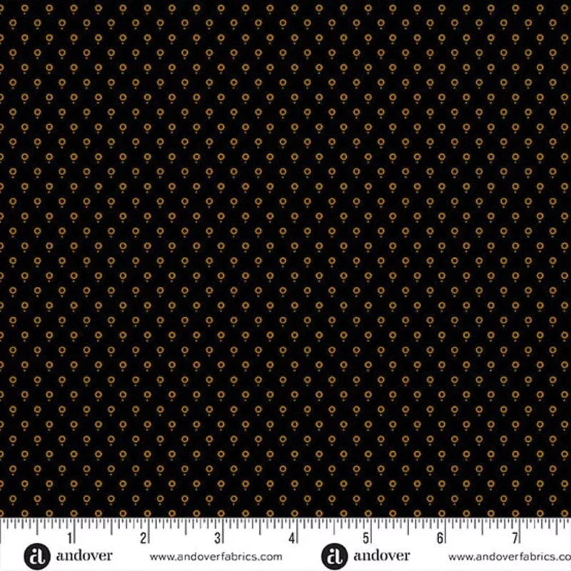 Bridgeport Set Dots Black Fabric