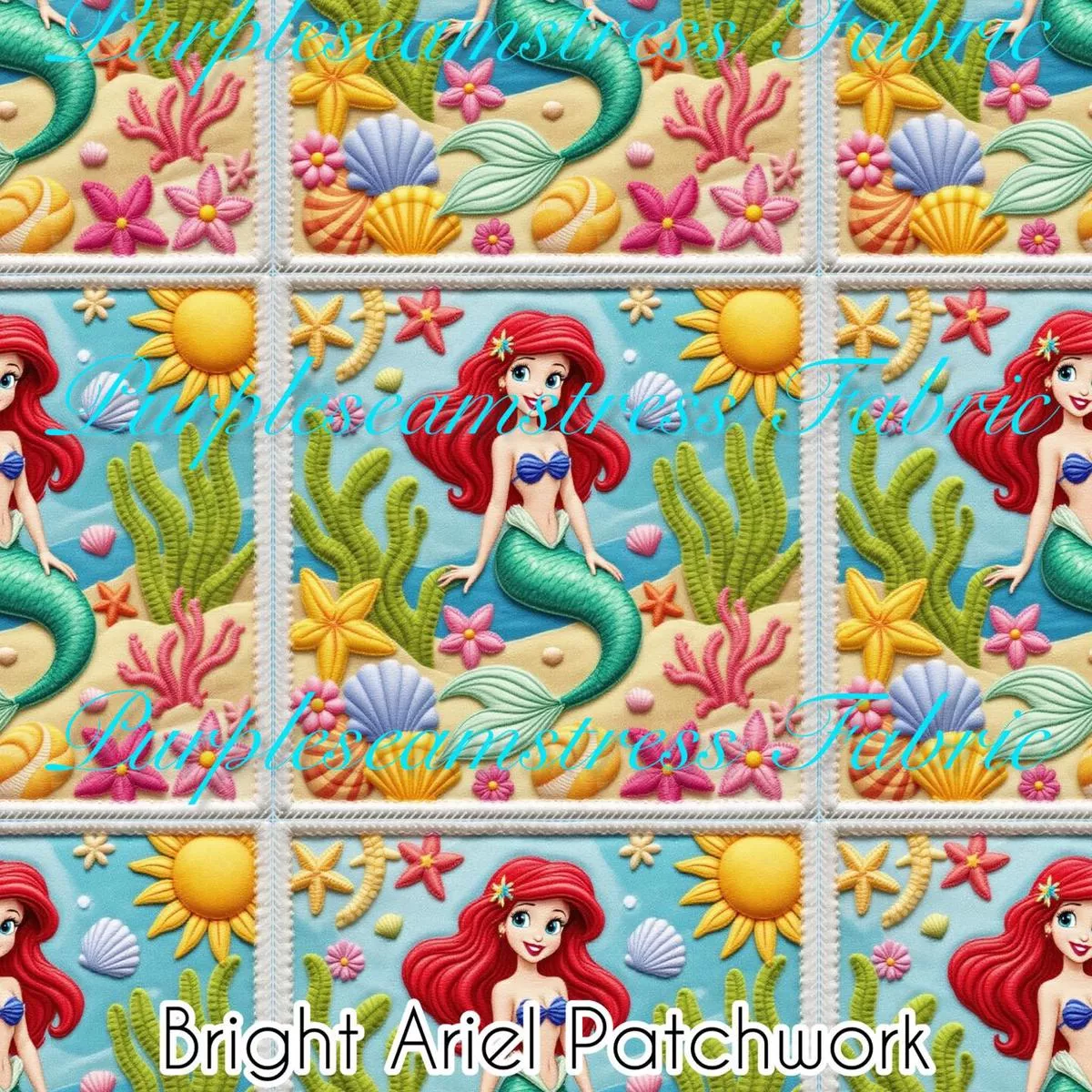 Bright Ariel PachworkFabric