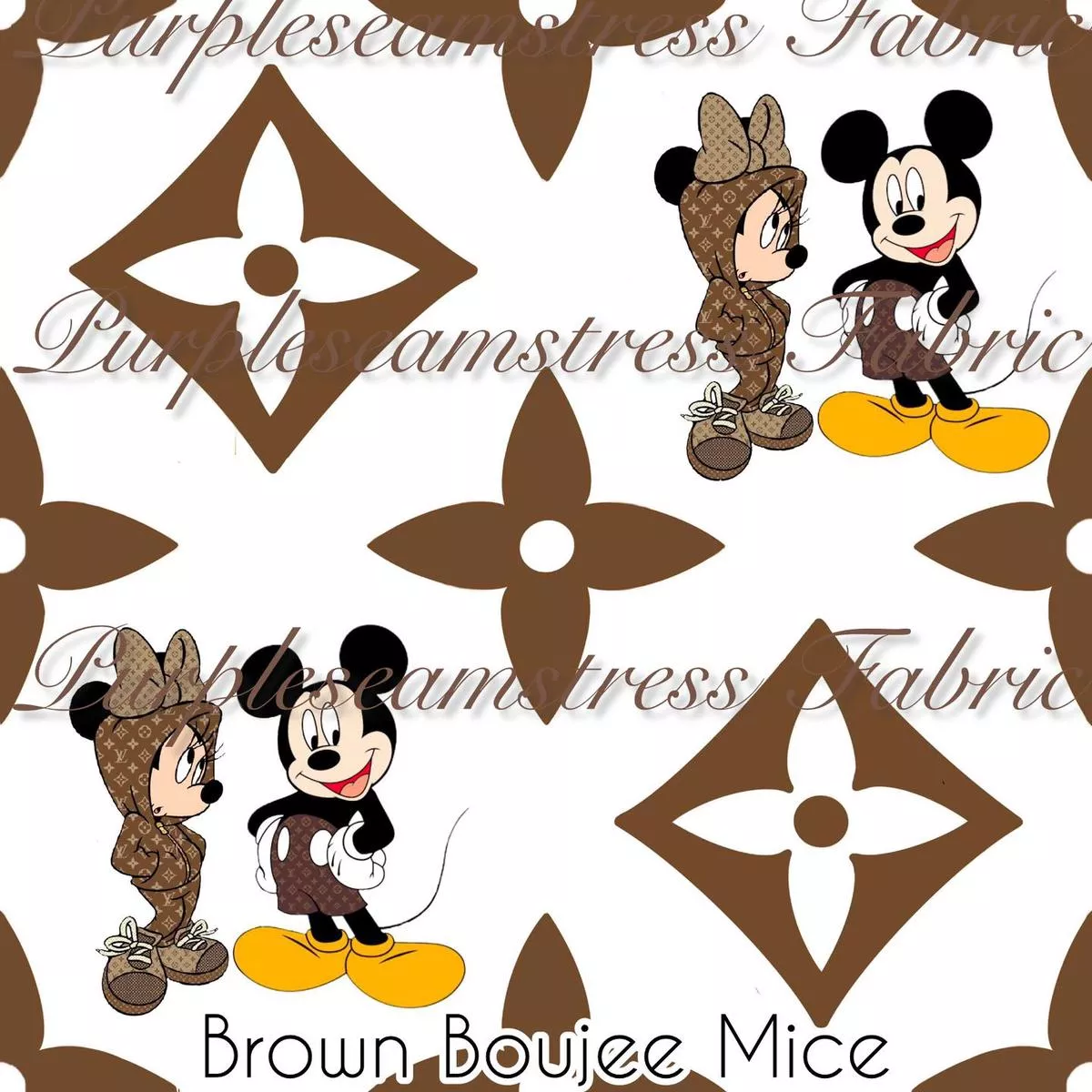 Brown Boujee MiceFabric