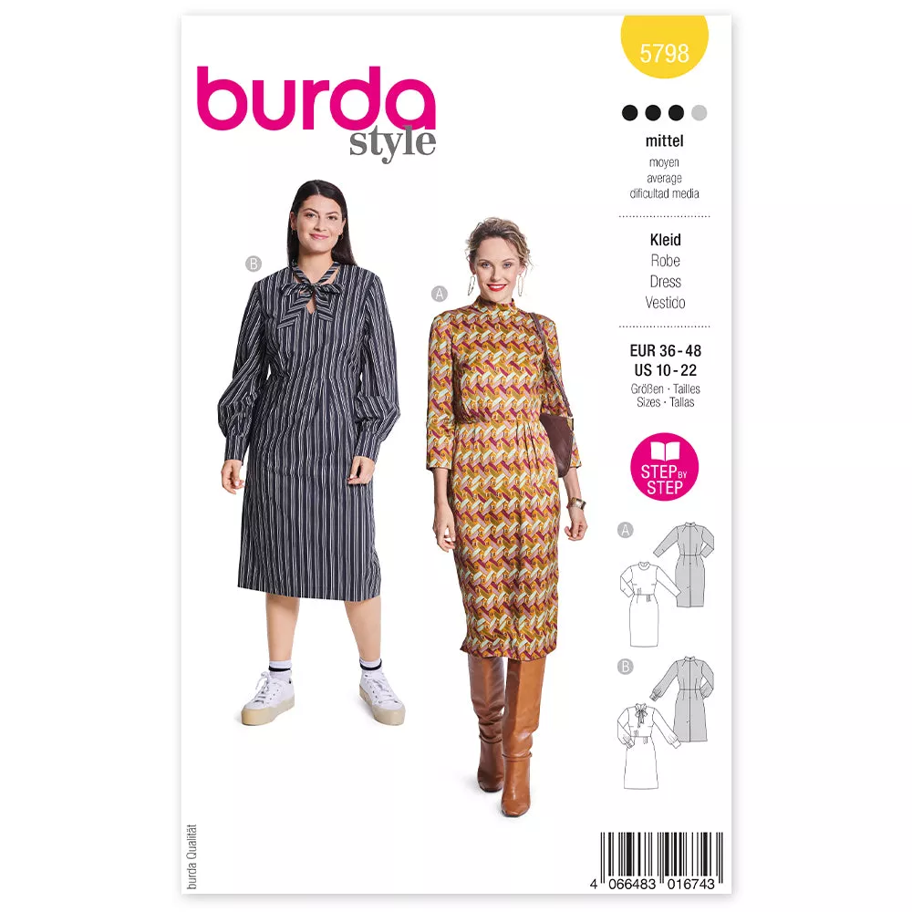 BURDA Sewing Pattern 5798 Dress