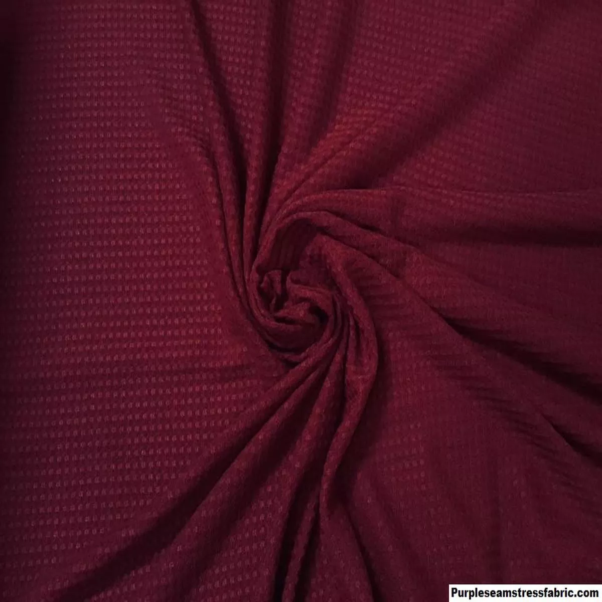 Burgundy WaffleFabric