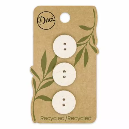 Button Round Cotton Natural 18mm — Dritz