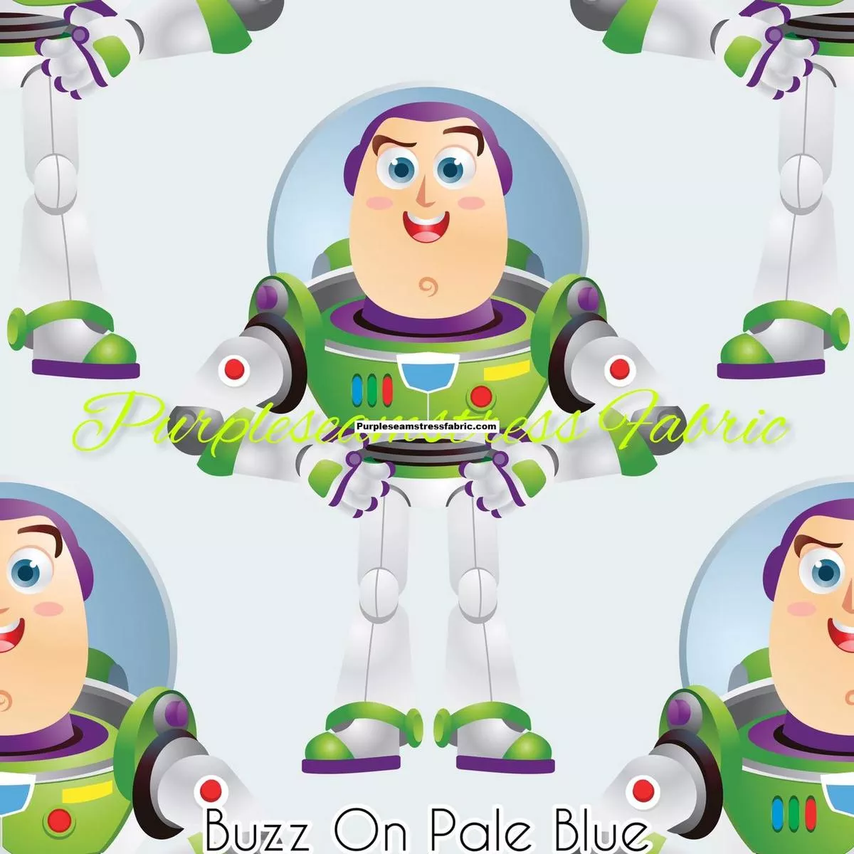 Buzz on Pale BlueFabric
