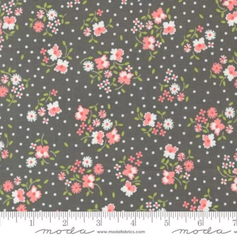 “Cali Co”-Slate Flower Dot by Corey Yoder for Moda