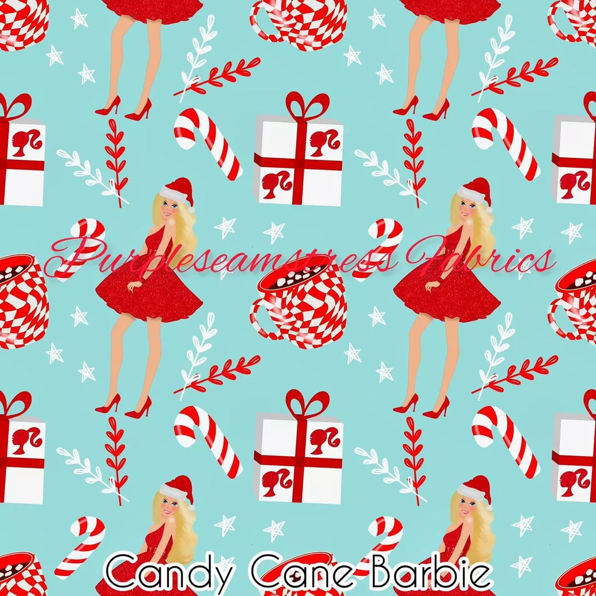 Candy Cane BarbieFabric
