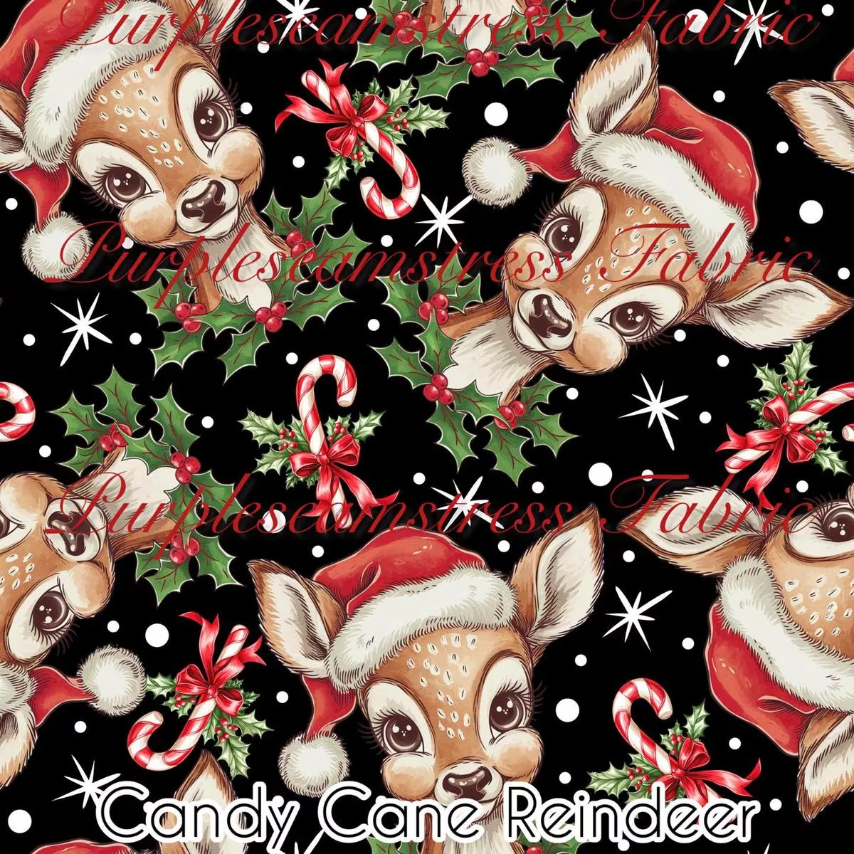 Candy Cane ReindeerFabric