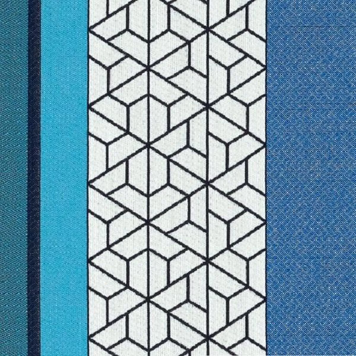 Carnegie Triad Stripe 42 Sunbrella Blue Upholstery Fabric