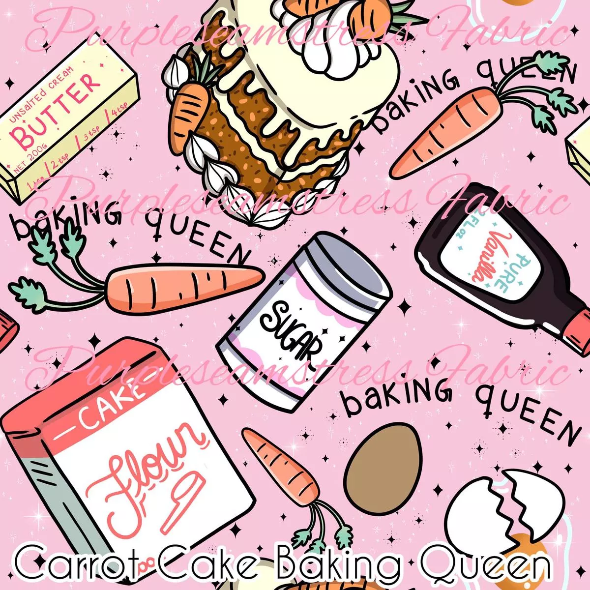 Carrot Cake Baking QueenFabric