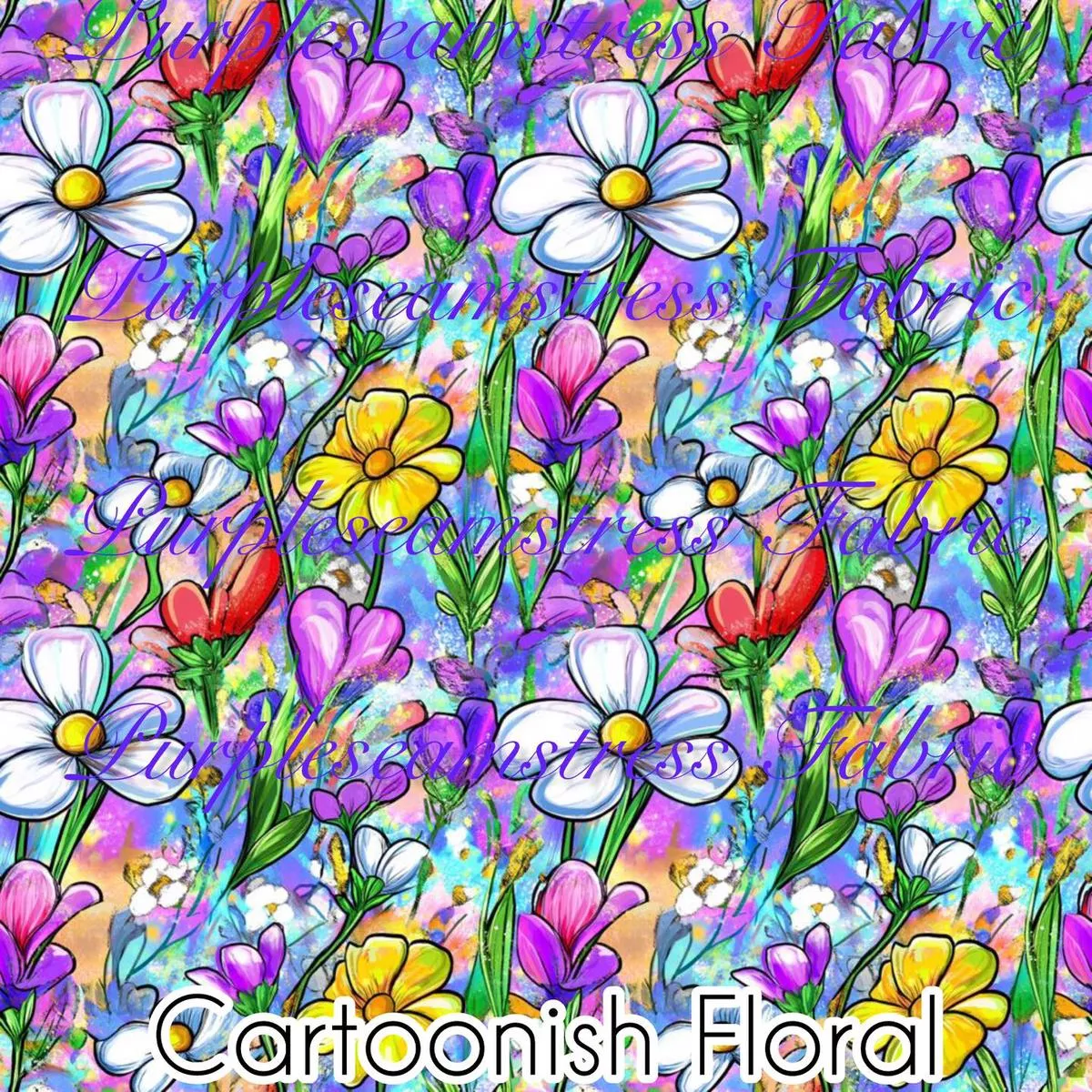 Cartoonish FloralFabric