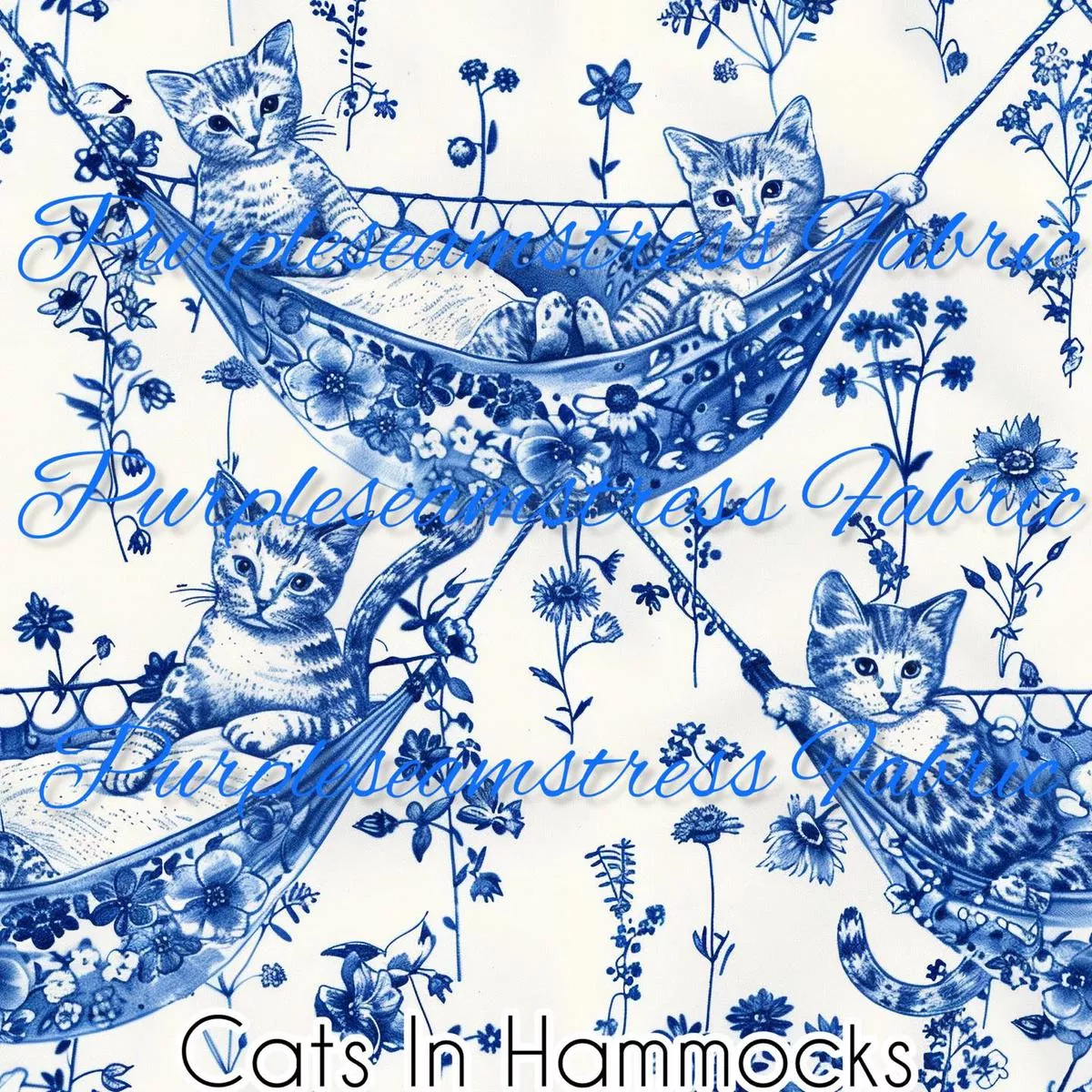 Cats in HammocksFabric