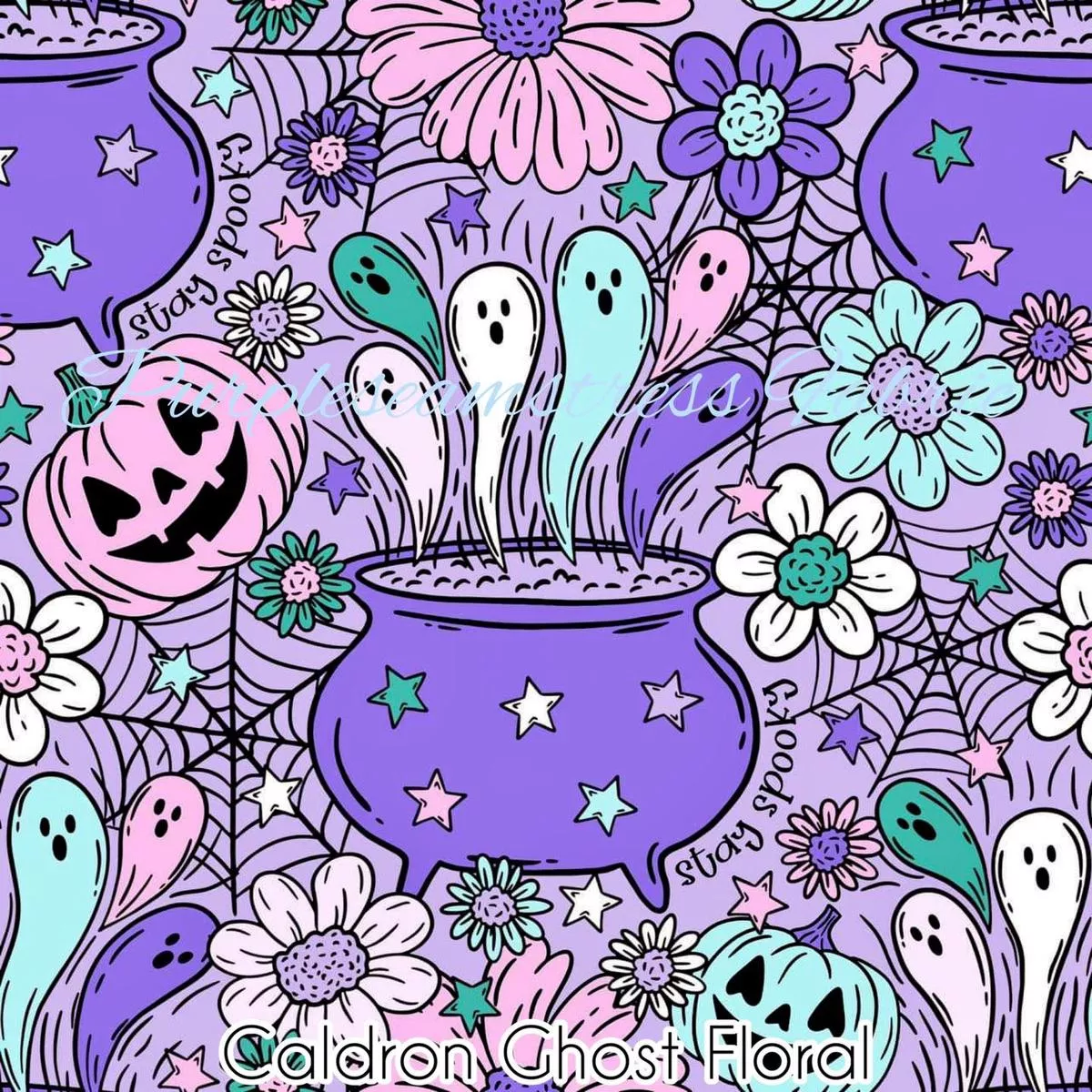 Cauldron Ghost FloralFabric