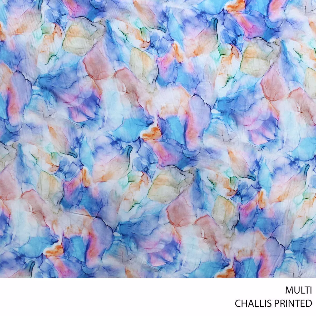 CHALLIS PRINTED FABRIC 140CM MULTI ROLL ROLL 001