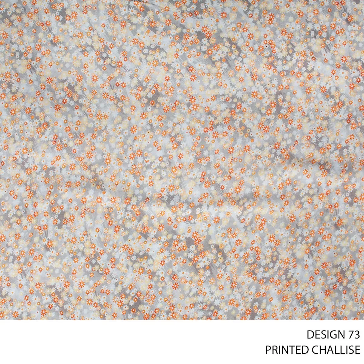 CHALLIS PRINTED FABRIC 150CMSILVER ROLL ROLL 001