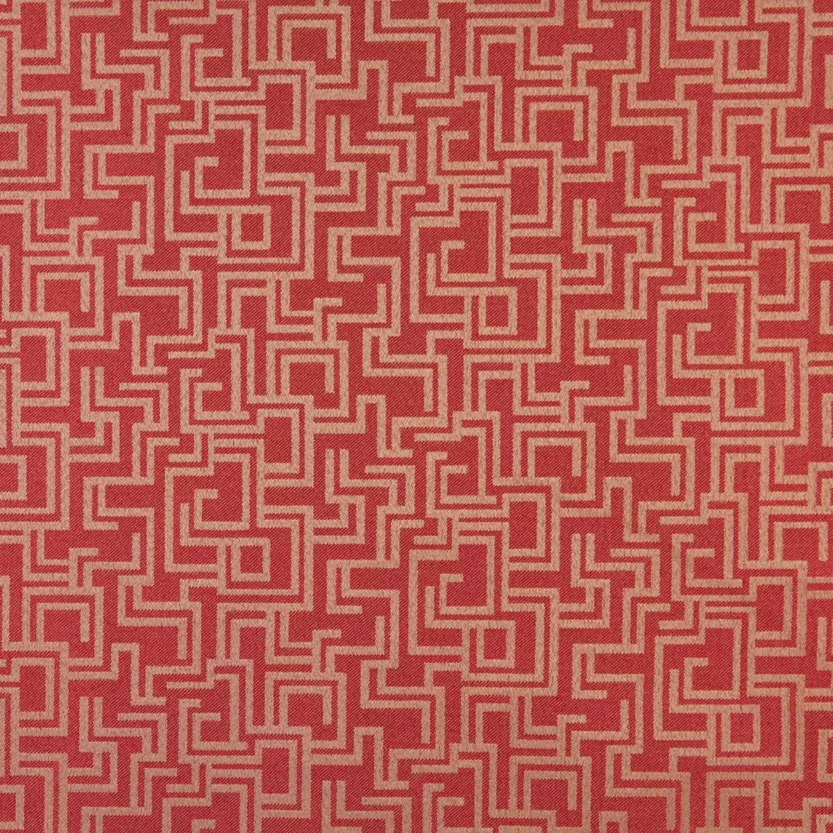 Charlotte – 6638 – Ruby/Geometric – Fabric by the Yard – Ruby/Geometric