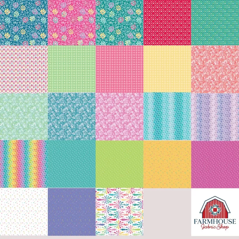 Chasing Rainbows 10″ Stacker42pc Precut Bundle by Leslie Ryan