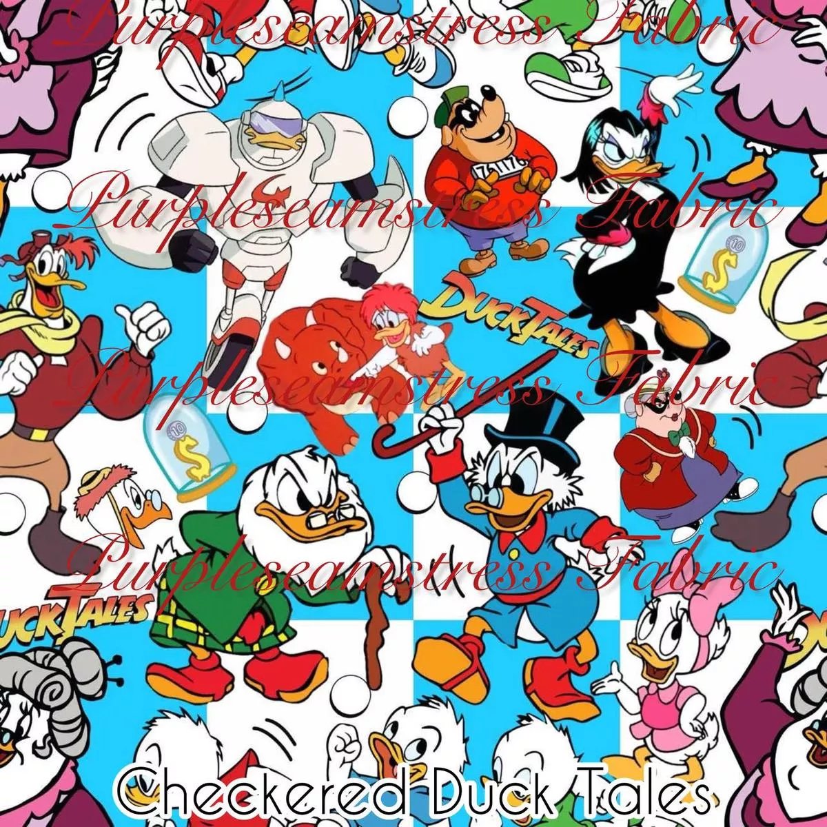 Checkered Duck TalesFabric