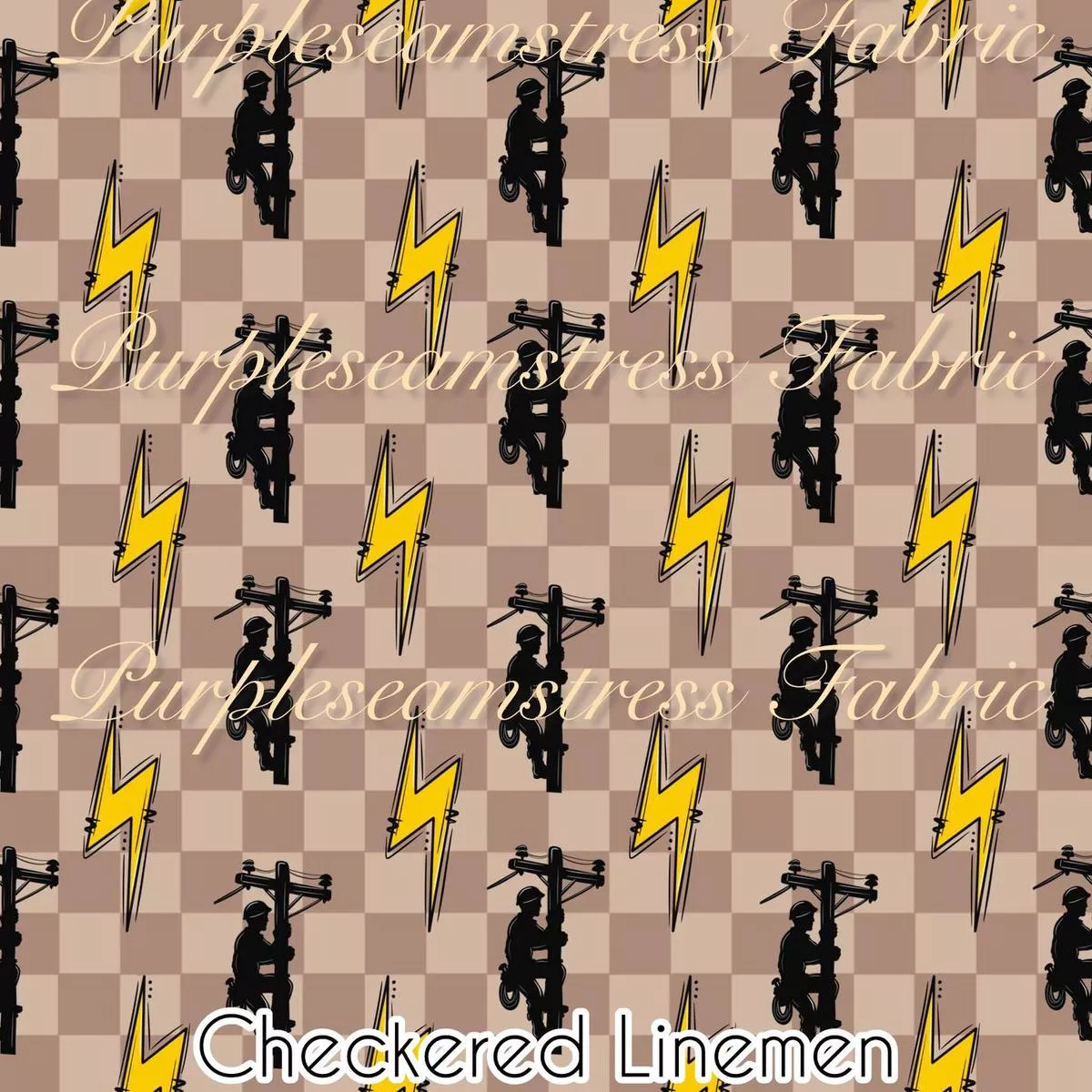 Checkered LinemenFabric