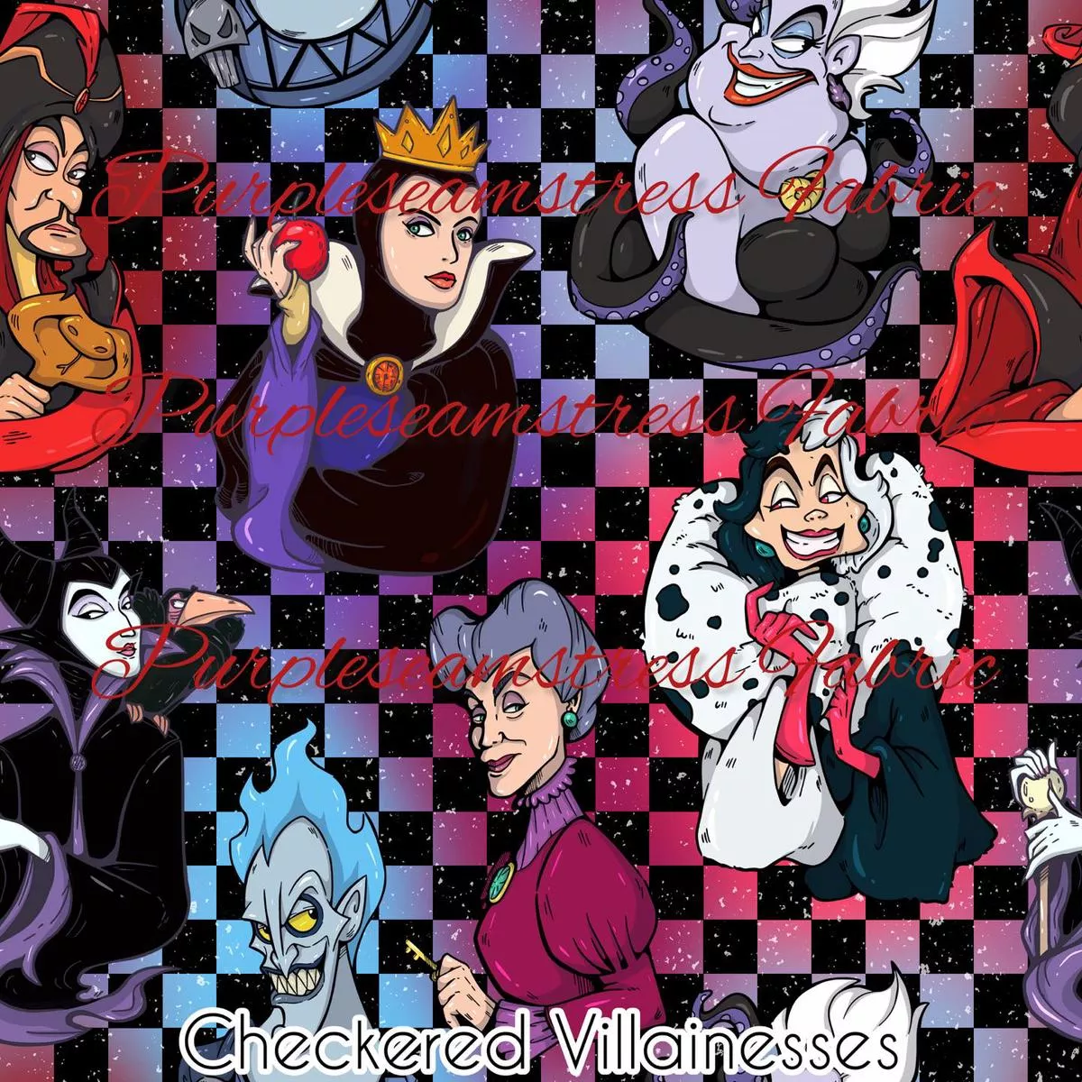 Checkered VillainessesFabric
