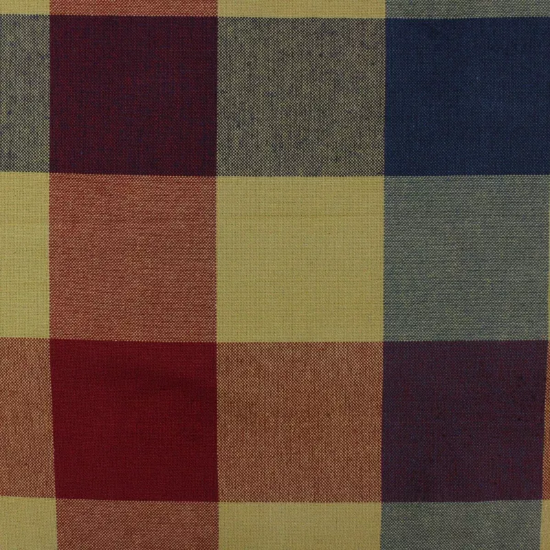 Checkers Buffalo Plaid Fabric in Red/Blue