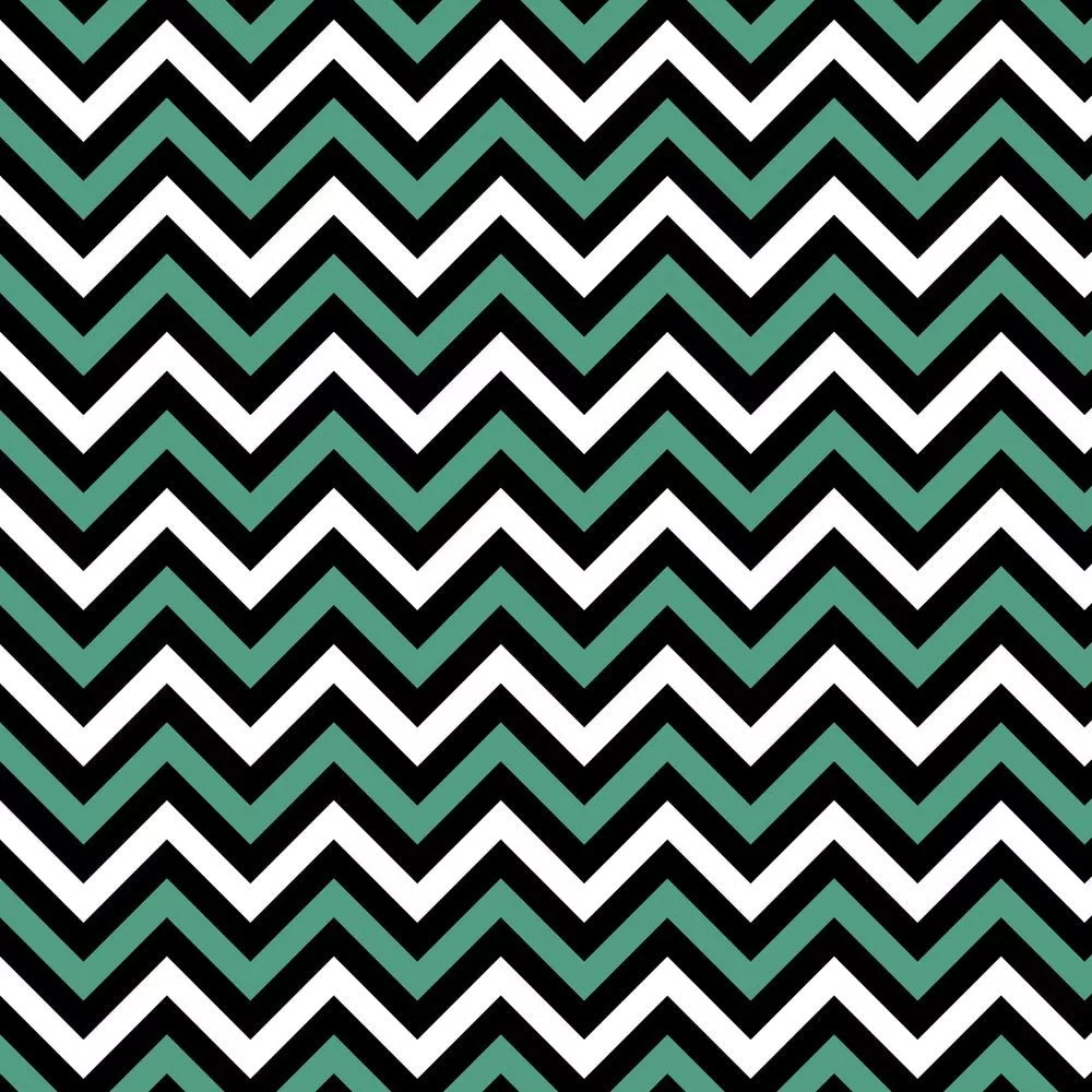 Chevron Zigzag Fabric – Green/Black