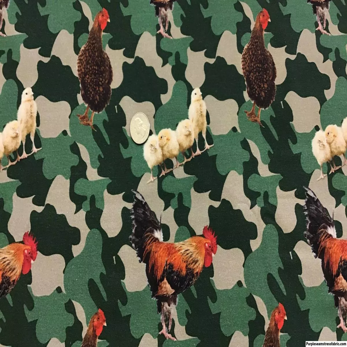 Chickens on CamoFabric