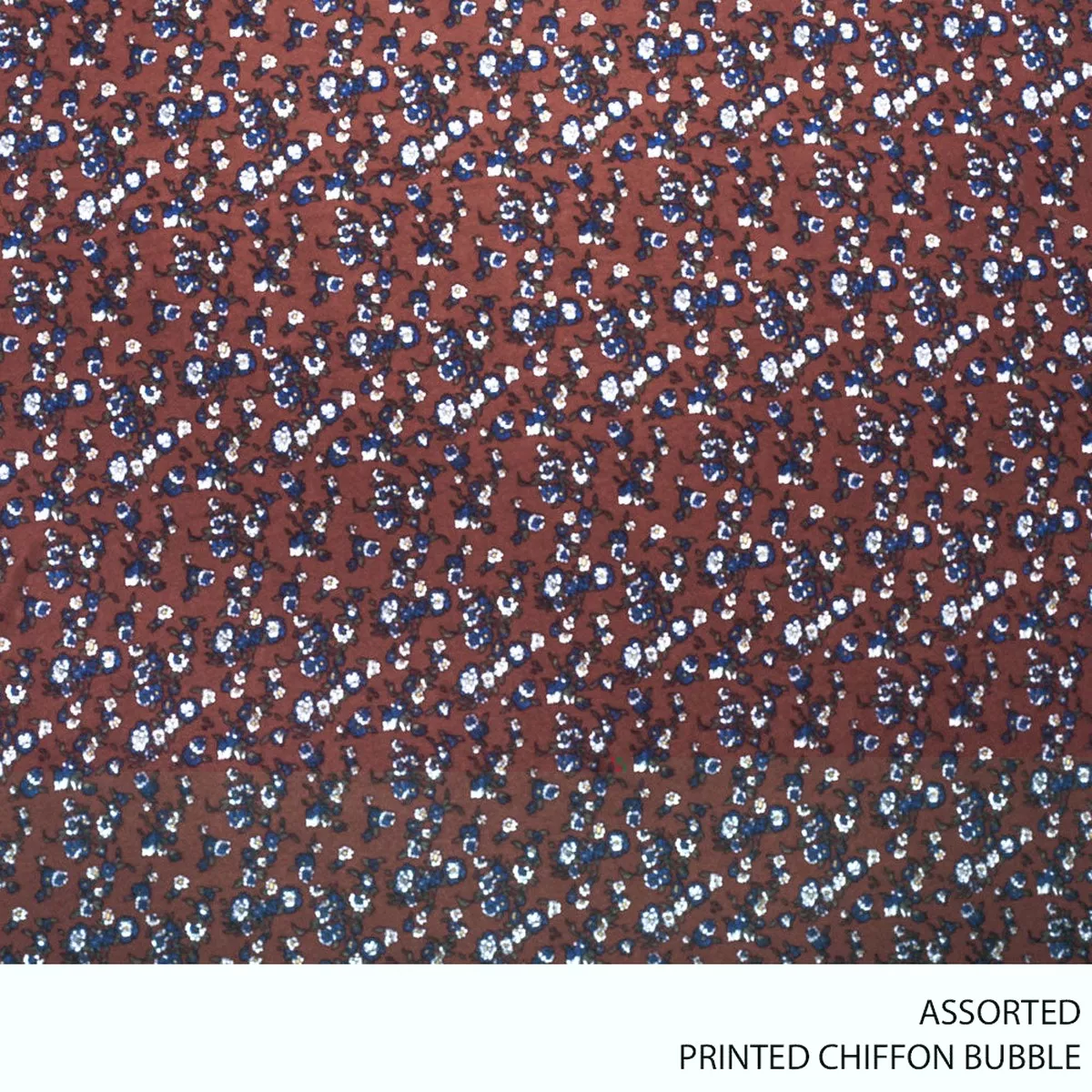 CHIFFON PRT BUBBLE FABRIC ASSORTED