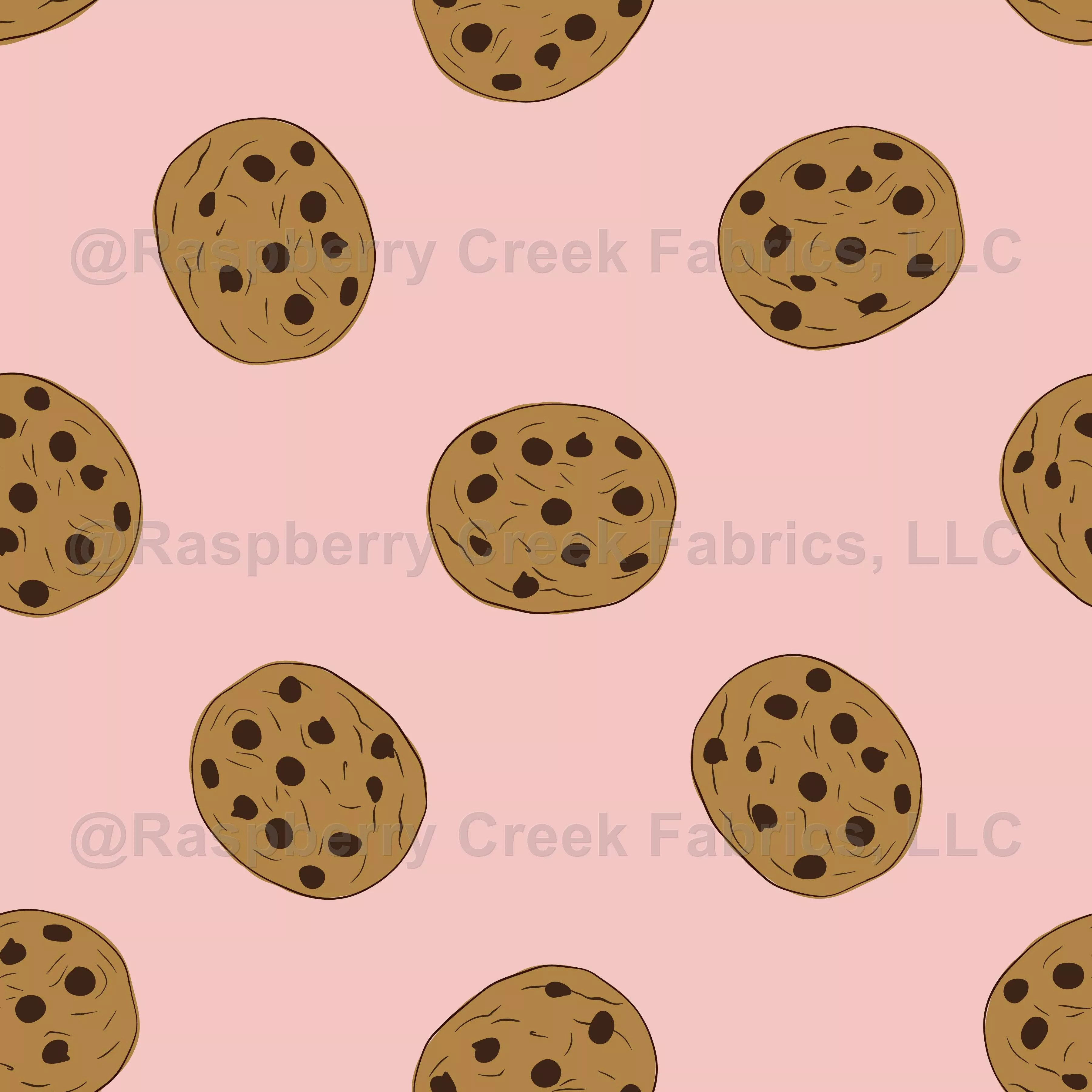 Choc Chip Cookies on pink