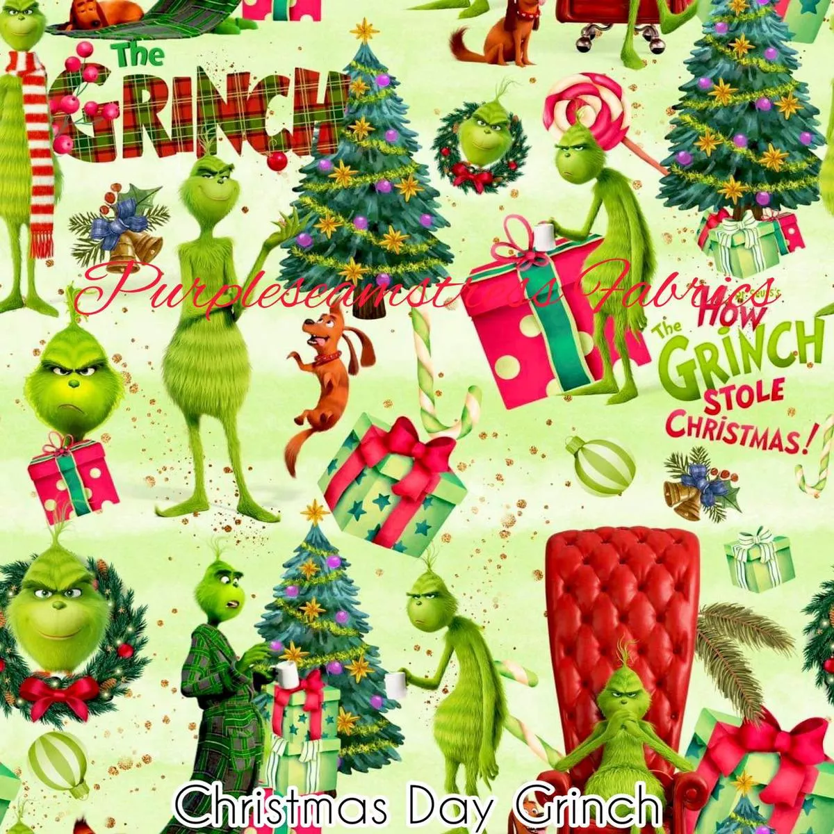 Christmas Day GrinchFabric