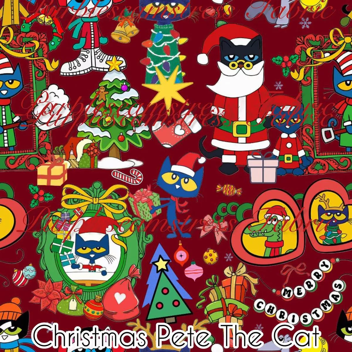 Christmas Pete The CatFabric