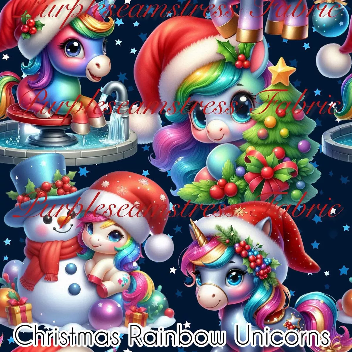 Christmas Rainbow UnicornsFabri…