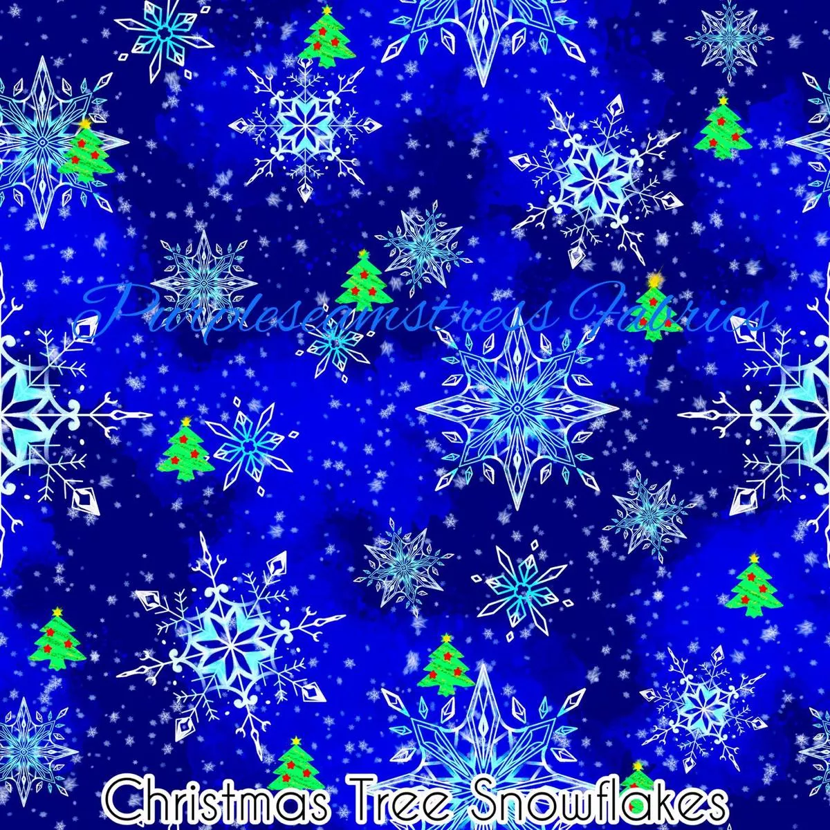 Christmas Tree SnowflakesFabric