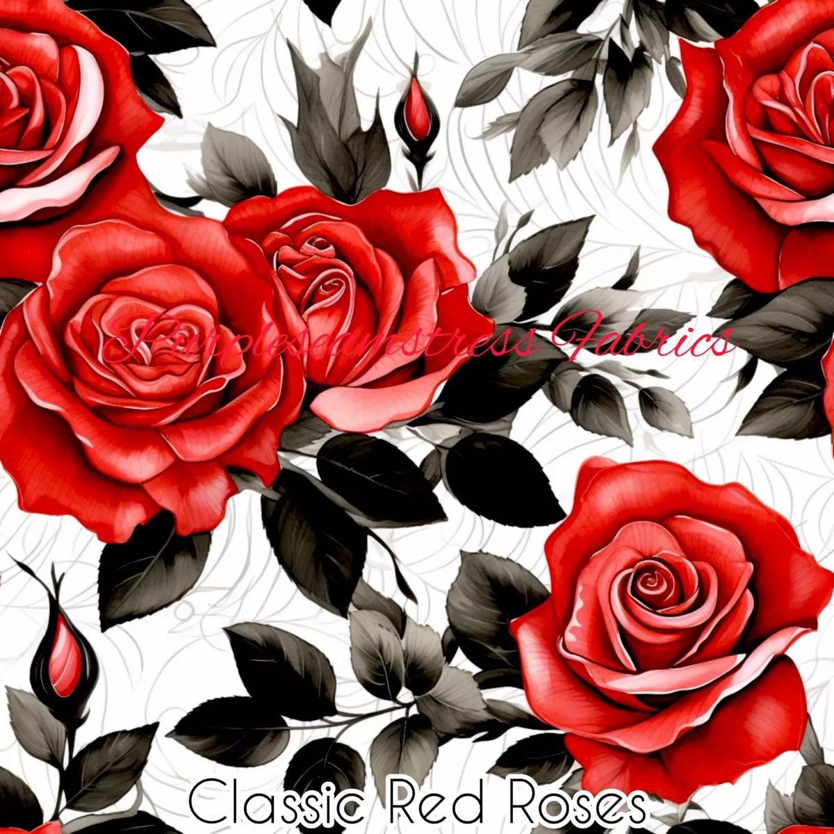 Classic Red RosesFabric