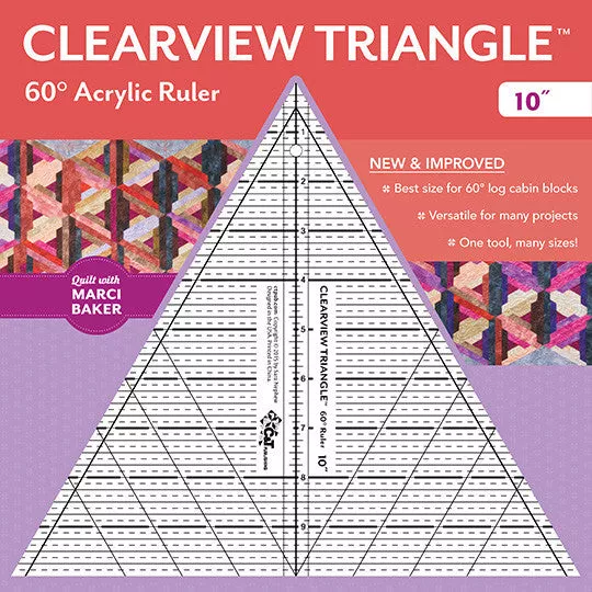 Clearview Triangle 60 Degree Acrylic Ruler 8″