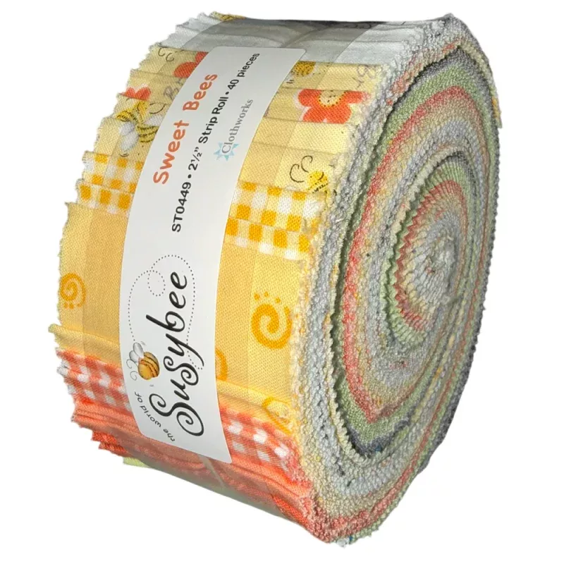 Clothworks – Sweet Bees – 40 Strip Roll